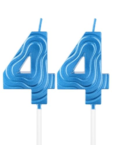 Blaue Zahl 44 Kerzen, saphirblaue Kerze zum 44. Geburtstag, tiefblaue Kuchenkerzen, Dekorationen für Abschlussfeier, Geburtstag, Jahrestag, Feier, Topper Supplies Blaue Zahl 44 Kerzen, saphirblaue Kerze zum 44. Geburtstag, tiefblaue Kuchenkerzen, Dekorationen für Abschlussfeier, Geburtstag, Jahrestag, Feier, Topper Supplies von mciskin
