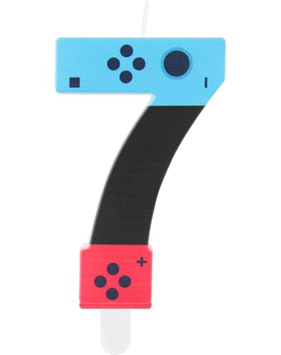 Geburtstagskerze mit Spielkontroller, Gaming-Party-Kerze, für Jungen und Mädchen 7th Geburtstagdekorationen, Blaue rote Zahl 7 Kerze, Spiel-Controller-Kuchenaufsatz für Geburtstagsdekorationen Geburtstagskerze mit Spielkontroller, Gaming-Party-Kerze, für Jungen und Mädchen 7th Geburtstagdekorationen, Blaue rote Zahl 7 Kerze, Spiel-Controller-Kuchenaufsatz für Geburtstagsdekorationen von mciskin