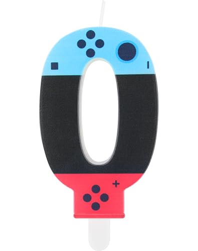 Geburtstagskerze mit Spielkontroller, Gaming-Party-Kerze, für Jungen und Mädchen Geburtstagdekorationen, Blaue rote Zahl 0 Kerze, Spiel-Controller-Kuchenaufsatz für Geburtstagsdekorationen Geburtstagskerze mit Spielkontroller, Gaming-Party-Kerze, für Jungen und Mädchen Geburtstagdekorationen, Blaue rote Zahl 0 Kerze, Spiel-Controller-Kuchenaufsatz für Geburtstagsdekorationen von mciskin