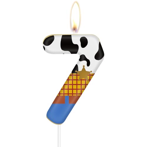 Spielzeug Geburtstagskerzen, Geschichte Nummer 7 Kerzen für Kuchen, Cowboys 7th Geburtstag Kuchen Kerzen, Blaue Geschichte Thema Kerzen für Mädchen Jungen Spielzeug Spiel Geburtstagsparty Dekorationen Spielzeug Geburtstagskerzen, Geschichte Nummer 7 Kerzen für Kuchen, Cowboys 7th Geburtstag Kuchen Kerzen, Blaue Geschichte Thema Kerzen für Mädchen Jungen Spielzeug Spiel Geburtstagsparty Dekorationen von mciskin