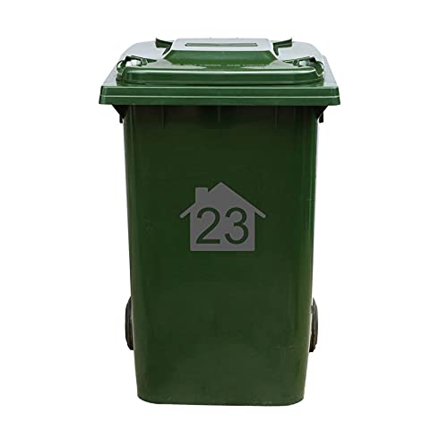 Kliko Aufkleber / Müllkasten Aufkleber - Nummer 23 - 22 x 17,5 - Anthrazit von mcliving