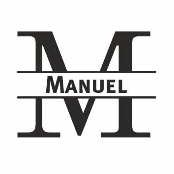 Türaufkleber mit Namen - Manuel - Schwarz von mcliving