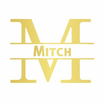 Türaufkleber mit Namen - Mitch - Gold von mcliving