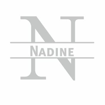 Türaufkleber mit Namen - Nadine - Hellgrau von mcliving