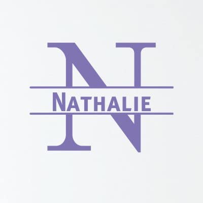 Türaufkleber mit Namen - Nathalie - Lila von mcliving