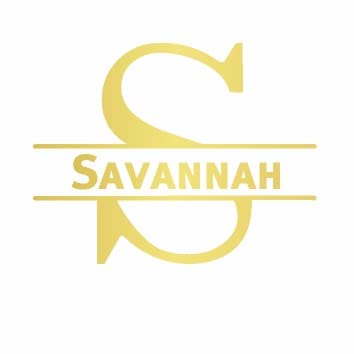 Türaufkleber mit Namen - Savannah - Gold von mcliving