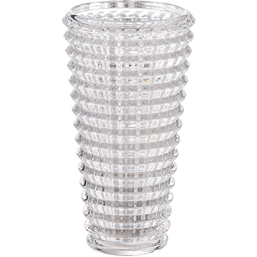 MCMCNCUIU Große Kristallvase für Blumen, klare Glaszylindervase, große klare Vase, moderne dekorative Vase für Wohnzimmer, Schlafzimmer, Küche, Esstisch, Kaminsims, Hochzeit, robuste 22,9 cm von mcmcncuiu