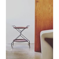 Paul Nagel Teak Barcart Silva Sweden Danish Modern Bar Trolley Serving Cart Denmark Silva Mid Century Classic Design von mcmdsigns