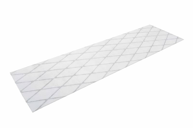 Vivica 225 Weiß / Graublau 80cm x 250cm von me gusta