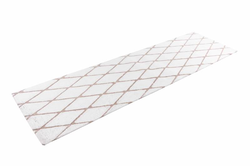 Vivica 225 Weiß / Taupe 80cm x 250cm von me gusta