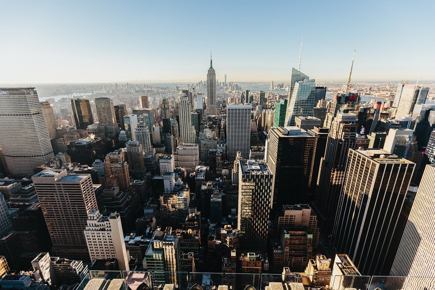 meberg Fototapete, City, Fototapete Über den Dächern von NYC Wandbild Vliestapete Motiv 200x300 cm New York USA City von meberg