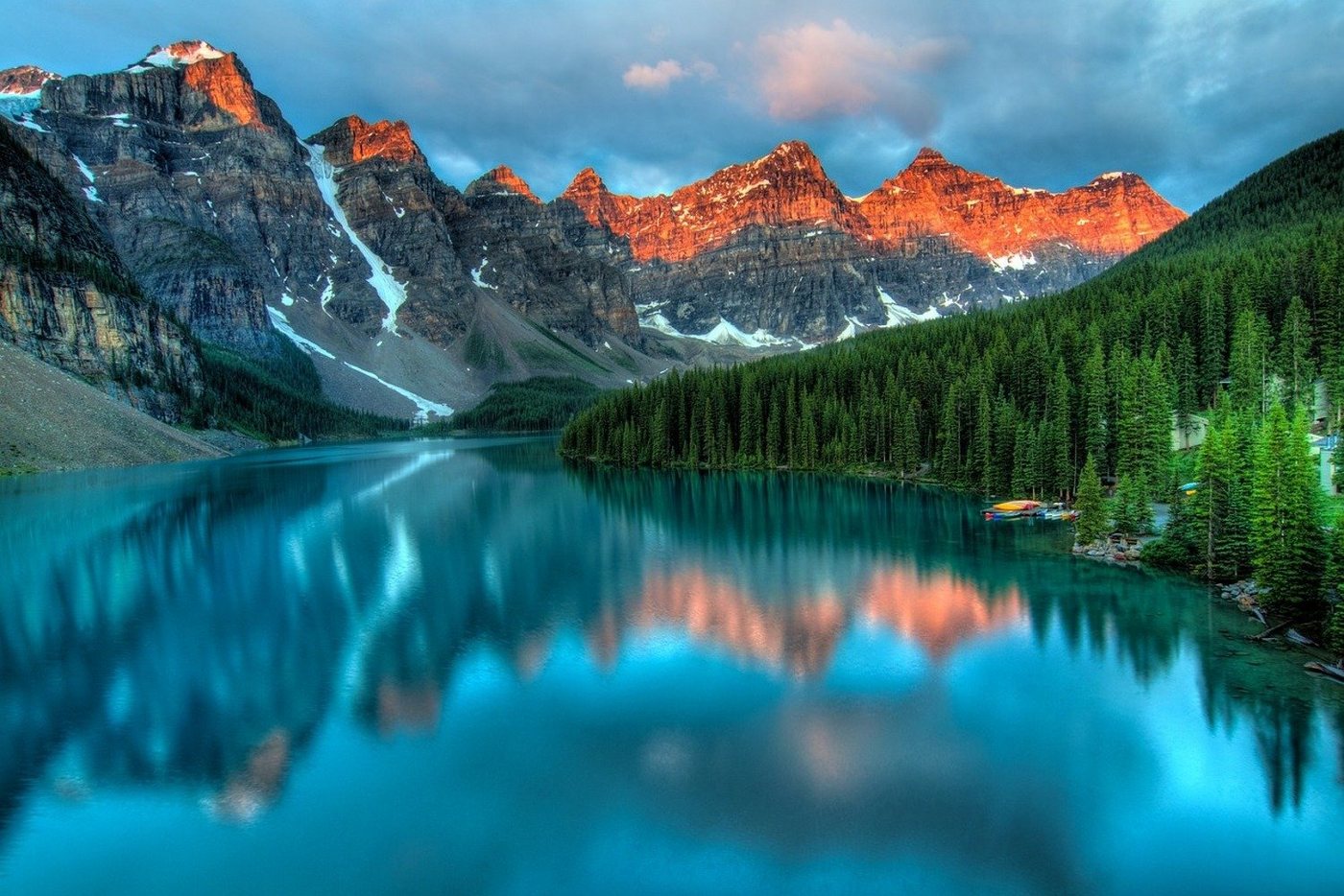 meberg Fototapete, Natur, Fototapete Alberta Kanada Wandbild Vliestapete Motiv 200x300 cm Batur Wald Berge von meberg