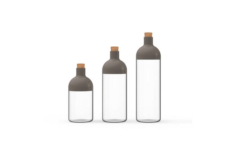 meberg Frischhaltedose Flaschenform 3er Set Vorratsdosen Aufbewahrungsbehälter BPA frei, (Aufbewahrung für trockene Lebensmittel, Behälter mit Korkverschluss, Küchenzubehör modern), Küchenorganisation, Spaghetti Behälter, Nussaufbewahrung, Reisbehälter von meberg