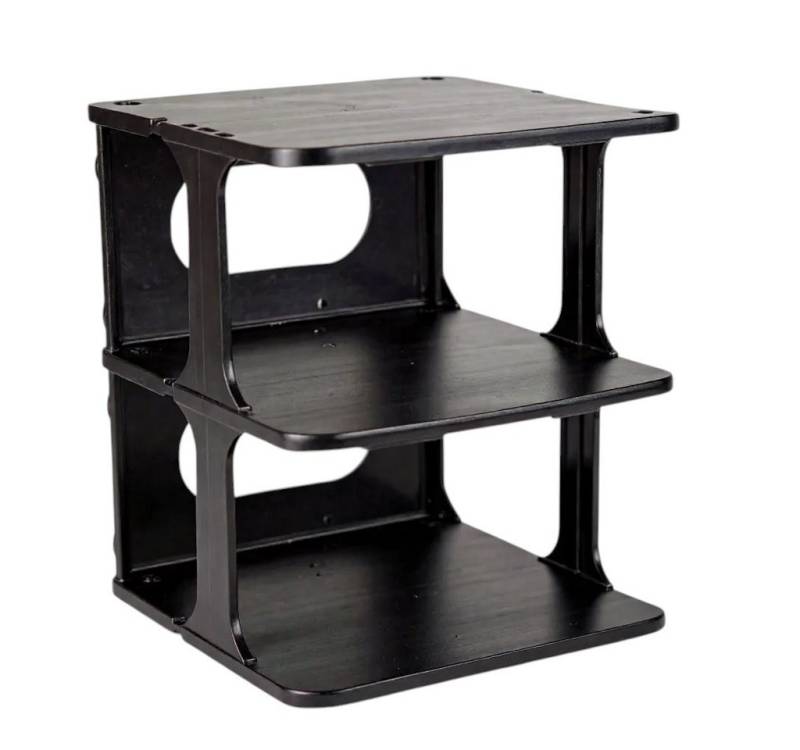 meberg Schuhregal chuhregal Schwarz 3er od. 4er Kunststoff 27 cm, Schuhregalsystem Ordnung modern, Schuhschrank Regal Schuhhalter platzsparend von meberg