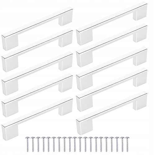 Meblando Möbelgriffe 10-teiliges Set, universal schrankgriffe - Breite 96mm und 128mm, Länge 137mm, griffe für küchenschränke, griffe möbel, hochwertige Küchentürgriffe, Schubladengriffe von meblando.pl