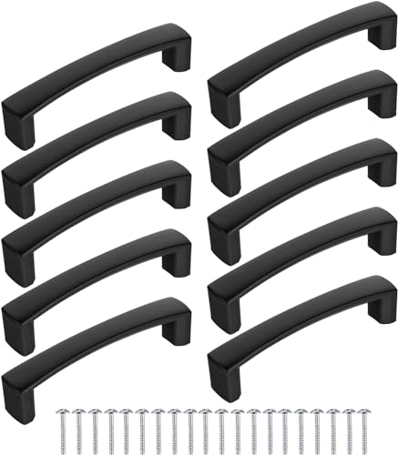 Meblando Möbelgriffe Set 10 Stück, schrankgriffe- griffe für küchenschränke Schwarz, 96 mm griffe möbel- türgriffe küche, universal schubladengriffe und küchengriffe Kleiderschrank Griff von meblando.pl