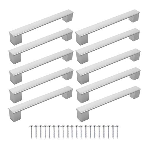 Meblando Möbelgriffe Set 10 Stück, schrankgriffe- griffe für küchenschränke Silber, 160 mm griffe möbel- türgriffe küche, universal schubladengriffe und küchengriffe Kleiderschrank Griff von meblando.pl