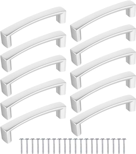 Meblando Möbelgriffe Set 10 Stück, schrankgriffe- griffe für küchenschränke Silber, 96 mm griffe möbel- türgriffe küche, universal schubladengriffe und küchengriffe Kleiderschrank Griff von meblando.pl
