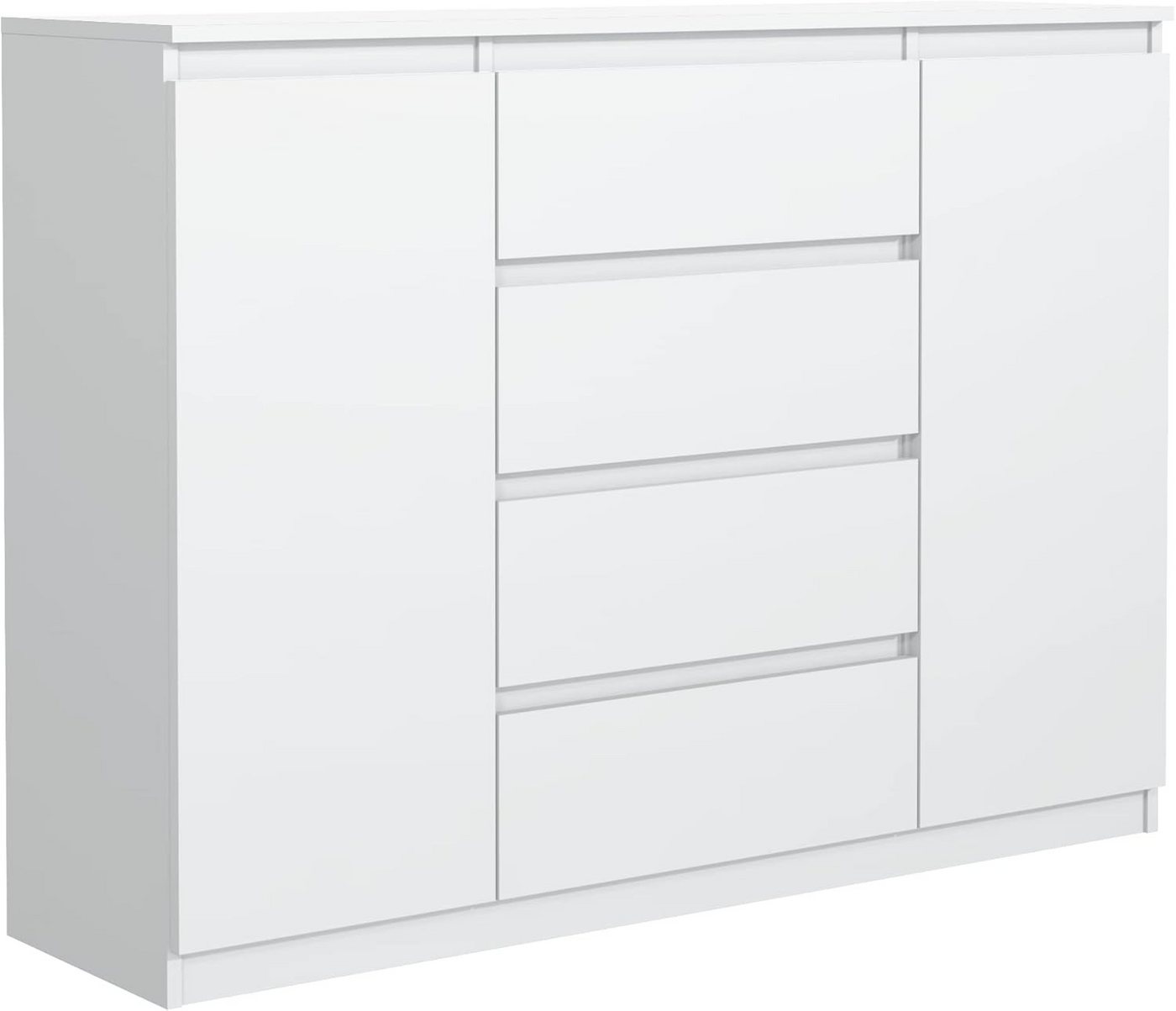 meble masztalerz Kommode Mit 2 Türen & 4 Schubladen, 120 cm – Hochglanzfront/Matt, modern meble masztalerz Kommode Mit 2 Türen & 4 Schubladen, 120 cm – Hochglanzfront/Matt, modern von meble masztalerz