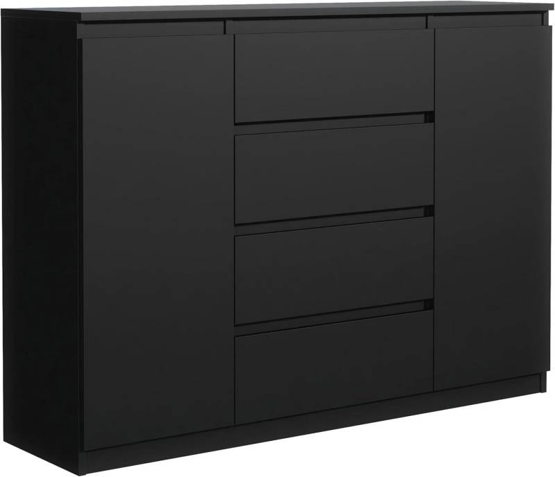 meble masztalerz Kommode Mit 2 Türen & 4 Schubladen, 140 cm – Hochglanzfront, modern von meble masztalerz