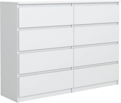 meble masztalerz Kommode Weiss Matt mit 8 Schubladen - 120 x 101,5 x 39 cm - Sideboard Wohnzimmer, Schlafzimmer - Schubladenschrank - Komodenschrank meble masztalerz Kommode Weiss Matt mit 8 Schubladen - 120 x 101,5 x 39 cm - Sideboard Wohnzimmer, Schlafzimmer - Schubladenschrank - Komodenschrank von meble masztalerz