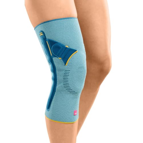 Genumedi® PT Knieorthese | Mint-Blue Größe IV Links | Pelottensystem zur Verbesserung d. Patellaführung | Kniestütze | Stabilisierung, Rutschfest von medi