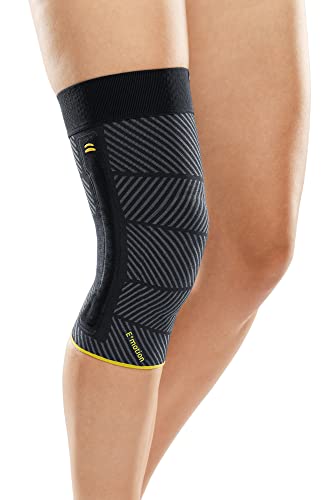 medi Genumedi E+motion 3.0 sportliche Kniebandage Extraweit mit 3D mit Silikon-Quarz Pelotte | Größe: III | Perfect-Fit Haftband | Einfaches Anziehen | Geruchshemmend & Thermoregulierend von medi