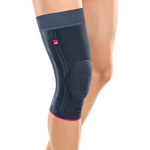 medi Genumedi - Kniebandage mit Haftband - silber - Größe IV extraweit - Bandage zur Weichteilkompression - Beidseitig tragbar von medi