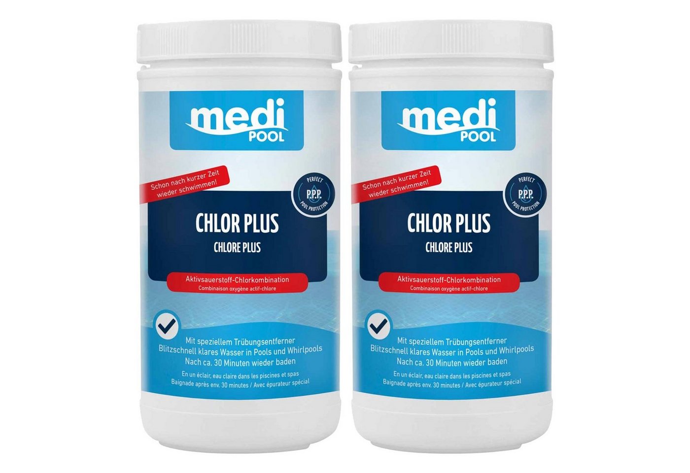 mediPOOL Chlorgranulat mediPOOL Chlor PLUS-Desinfektion 2kg - Schnellchlorung, Chlorpulver, (Kein Set) von mediPOOL