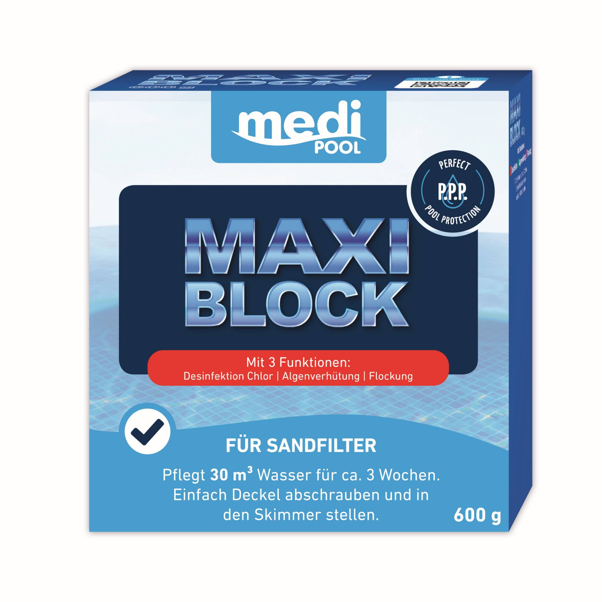 mediPOOL Chlorreiniger 'MaxiBlock' zur Poolpflege 600 g mediPOOL Chlorreiniger 'MaxiBlock' zur Poolpflege 600 g von mediPOOL