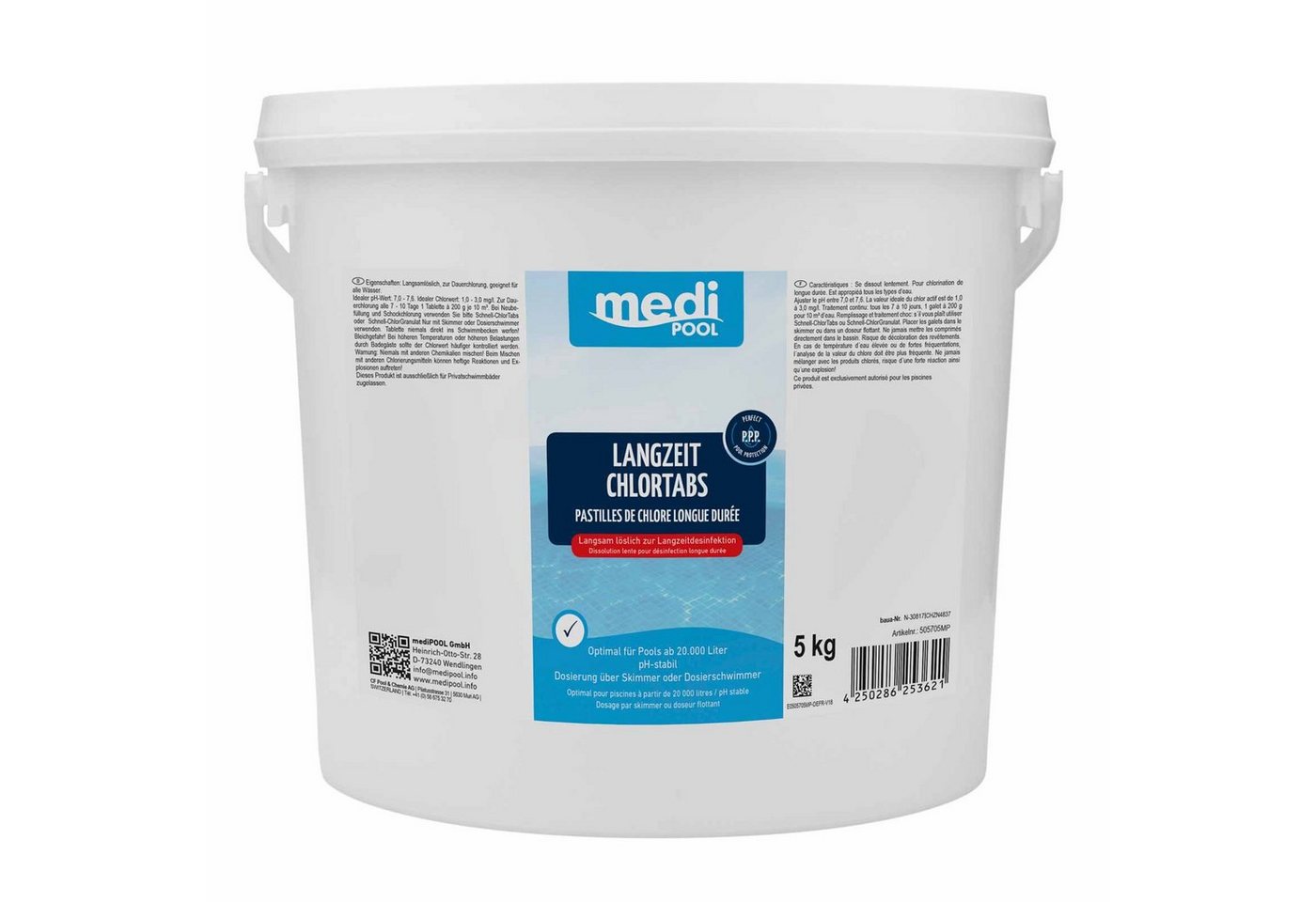 mediPOOL Chlortabletten mediPOOL Langzeit-Chlor Tabs 200 g - Langzeitchlortabletten, für Pool, (Kein Set) von mediPOOL