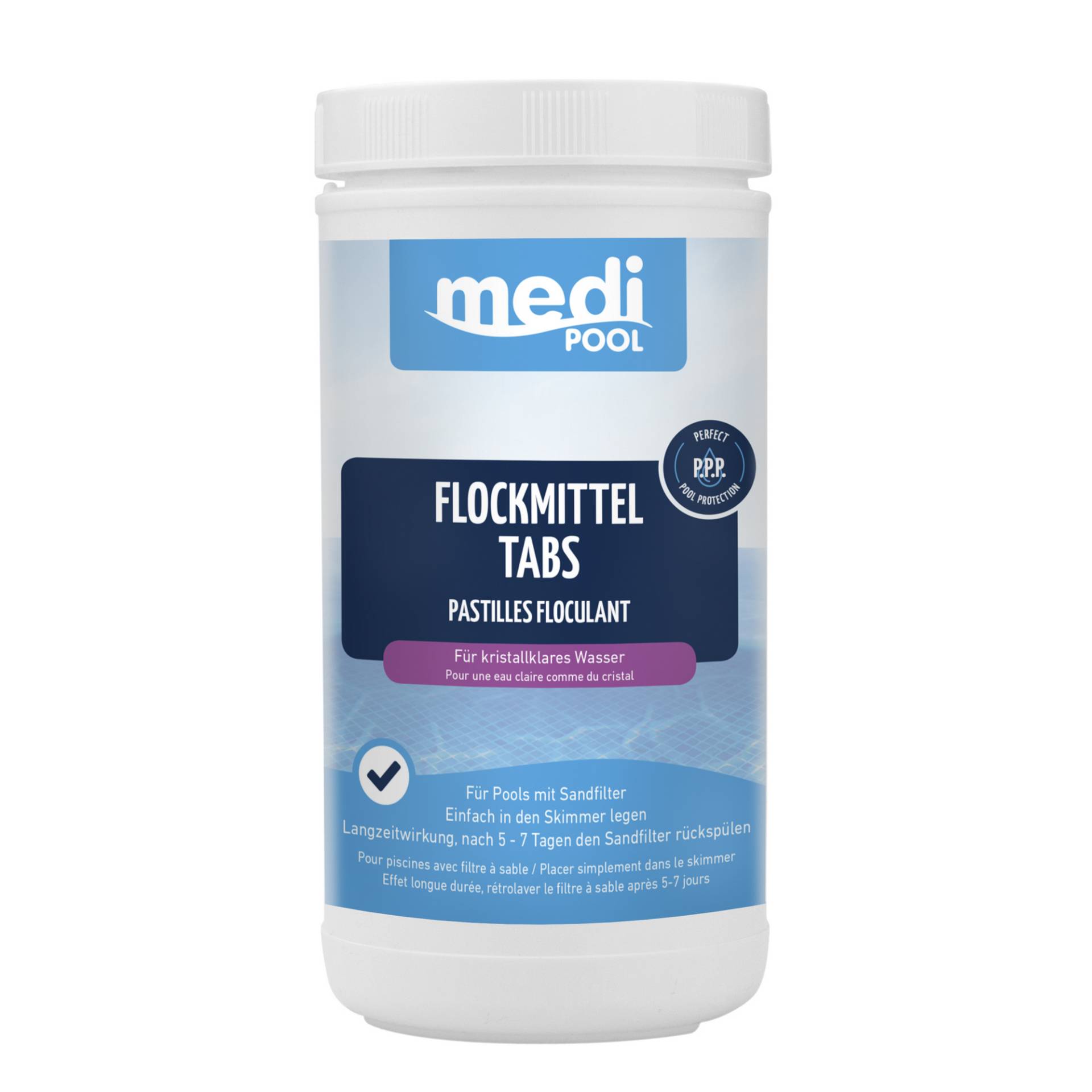 mediPOOL Flockmittel-Tabs 8 x 125 g, für Pools mit Sandfilter mediPOOL Flockmittel-Tabs 8 x 125 g, für Pools mit Sandfilter von mediPOOL