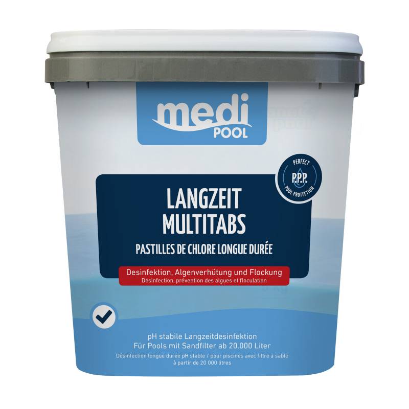 mediPOOL Langzeit-Chlortabs zur Poolpflege 2,4 kg von mediPOOL