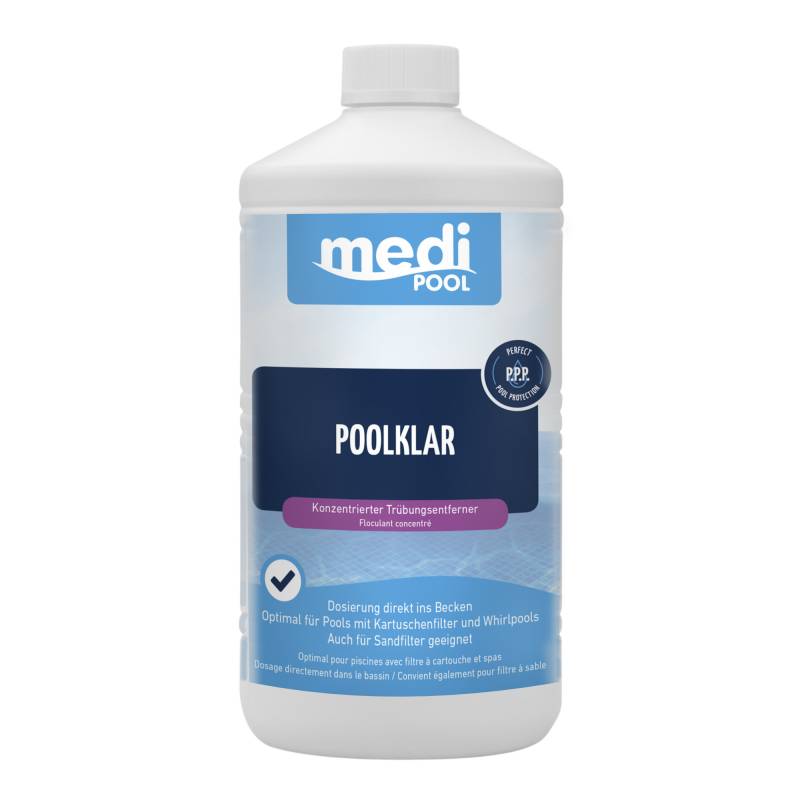 mediPOOL Poolklar-Konzentrat 1 Liter, für die Poolpflege von mediPOOL