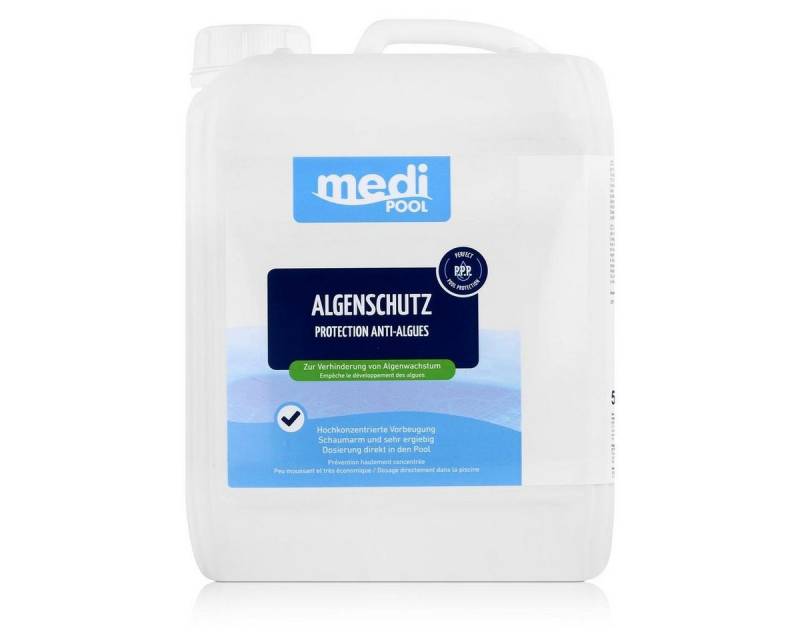 mediPOOL Poolpflege mediPOOL Algenschutz 5L - Verhinderung von Algenwachstum (1er Pack) von mediPOOL