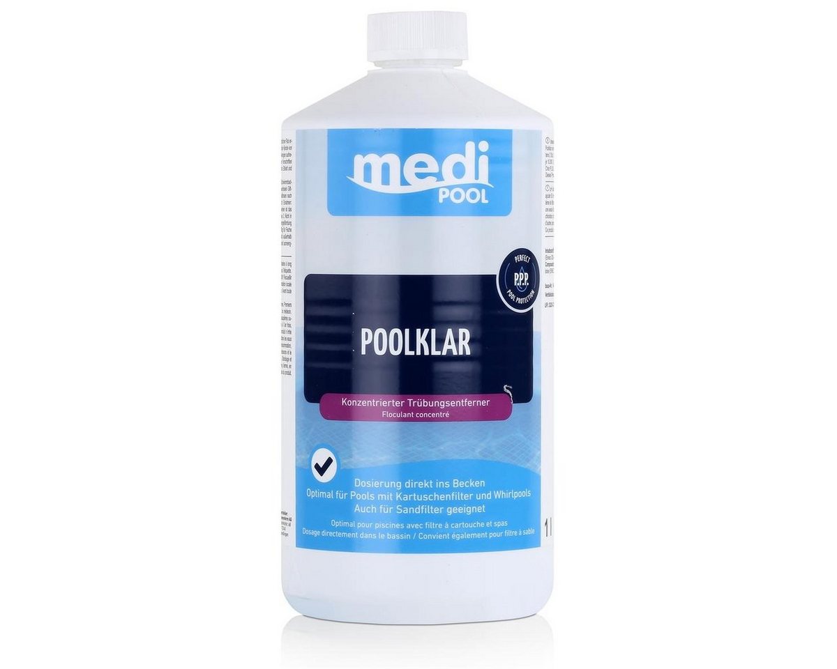 mediPOOL Poolpflege mediPOOL Poolklar 1L - Konzentrierter Trübungsentferner (1er Pack) von mediPOOL