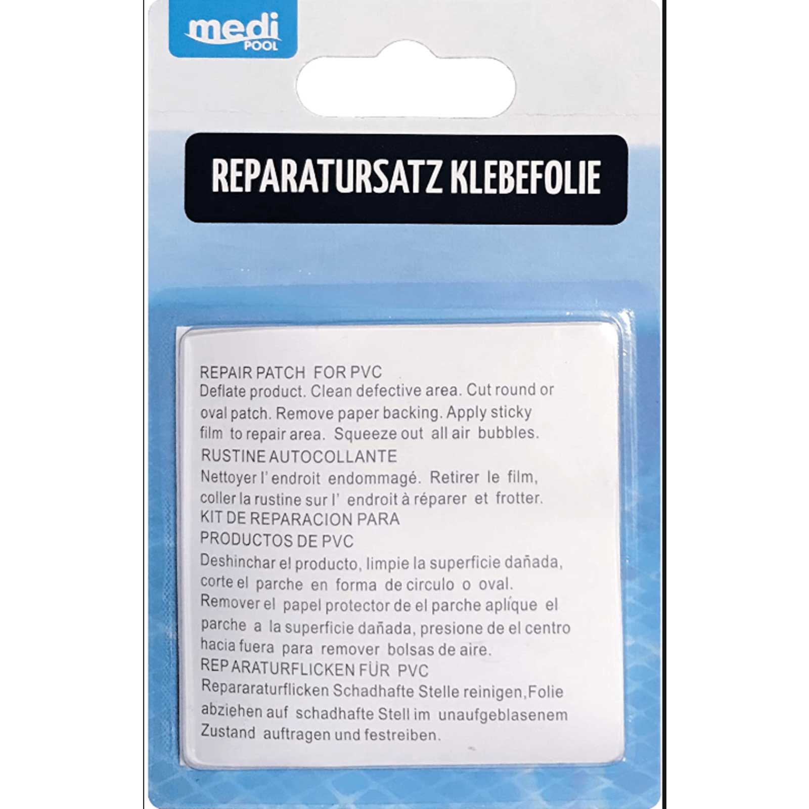 mediPOOL Reparatursatz 5 Klebefolien, Abziehfolie, Folienflicken, Flickzeug von mediPOOL