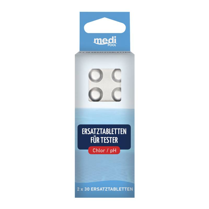 mediPOOL Wasseranalysetabletten Chlor/pH-Wert, 60 Stück von mediPOOL