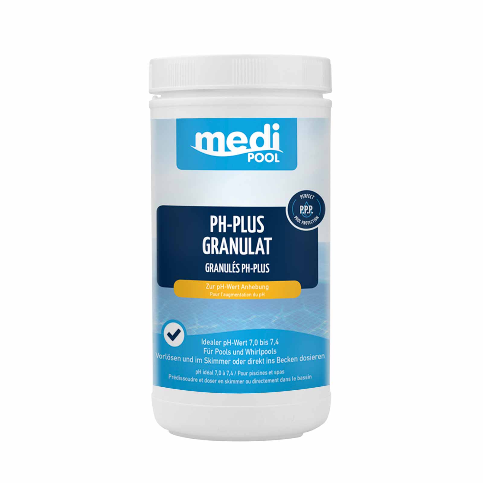 mediPOOL pH-Plus Granulat, pH Heber, pH Regulator, Wasserpflege, Chlorgranulat Inhalt:1 kg von mediPOOL