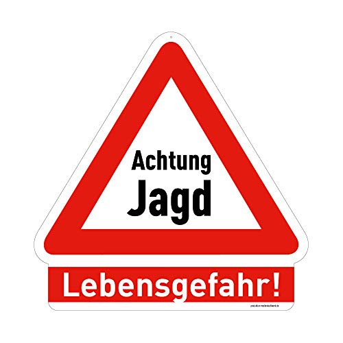 medienkraftwerk Warnschild - Achtung Jagd - Lebensgefahr! - 3mm von medienkraftwerk