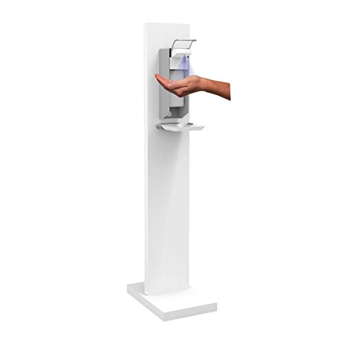 medimObil Desinfektionssäule Hand Desinfektionsstation Desinfektionsmittelspender stehend 1000ml inkl. Auffangschale von medimObil