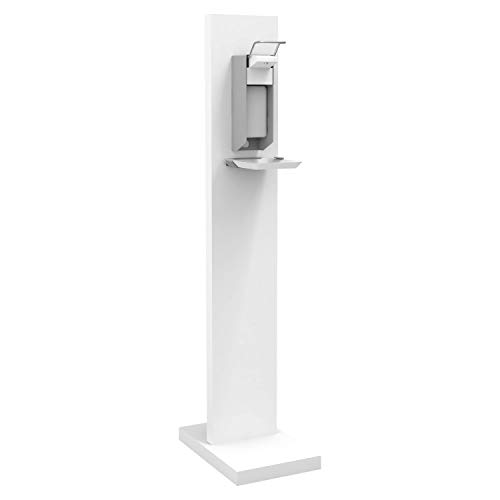 medimObil Desinfektionssäule Hand Desinfektionsstation Desinfektionsmittelspender stehend mit 500 ml inkl. Auffangschale von medimObil