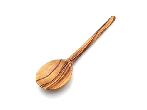 Esslöffel runder Griff Leicht Holzlöffel handgefertigt aus Olivenholz nachhaltiges Geschenk von medina mood