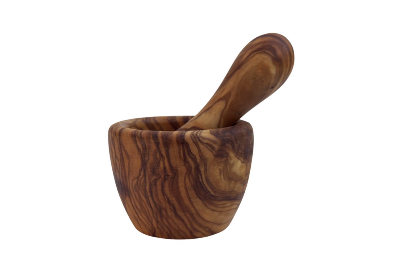 medina mood Mörser Mini „SpicePress“ Ø 7 cm mit Stößel, (1-tlg), Handgefertigt aus Olivenholz von medina mood