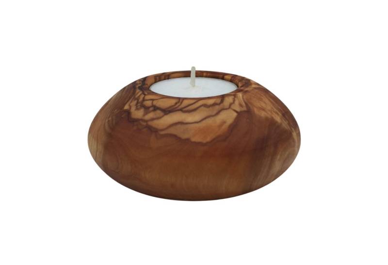 medina mood Teelichthalter „Mondlicht“ aus Olivenholz (1 St), Dekorativer Tischschmuck handgefertigt & einzigartig von medina mood