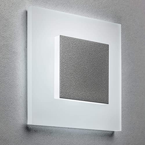 meerkatsysteme LED Treppenbeleuchtung Premium SunLED Pyramid Small 230V 1W Echtes Plexi-Glas Treppenlicht mit Unterputzdose Beleuchtung Wandeinbauleuchte (ALU: Silbergrau; LICHT: Kaltweiß, 1 Stück) von meerkatsysteme