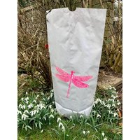 Kleiner Papiersack Mit Pinker Libelle - Paperbag Libelle- Siebdruck Handsiebdruck Kleiner Papiersack Mit Pinker Libelle - Paperbag Libelle- Siebdruck Handsiebdruck von meerspurig