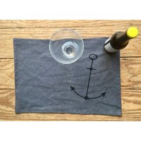 Tischset Aus Recycelter Baumwolle Mit Anker Tischset Aus Recycelter Baumwolle Mit Anker von meerspurig