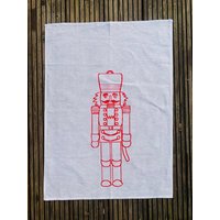 Weihnachten Geschirrhandtuch Mit Nussknacker Halbleinen Handsiebdruck Unikat Weihnachten Geschirrhandtuch Mit Nussknacker Halbleinen Handsiebdruck Unikat von meerspurig