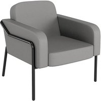 medso powered by PAPERFLOW Sessel MEDSO L Rund grau schwarz Kunstleder von medso powered by PAPERFLOW